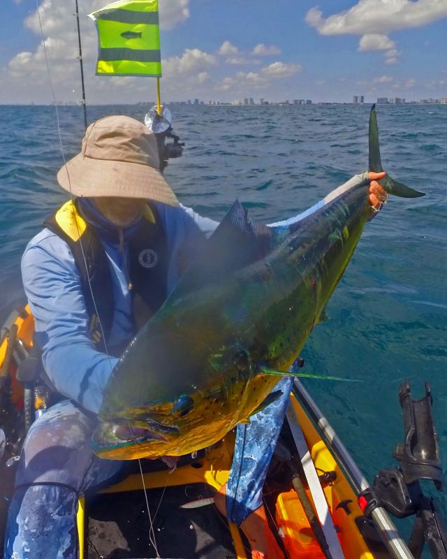 Always stoked to get a Mahi off the kayak!