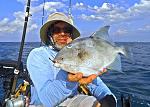 How did this small Triggerfish manage to get so well hooked on my 7/0 live bait circle hook?